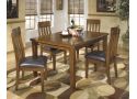 Natasia Rectangular Extendable (4 to 6 Seaters) Dining Table Set with 6 Wooden Chairs