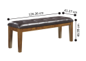Natasia Faux Leather Upholstered Dining Bench