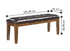 Natasia Faux Leather Upholstered Dining Bench