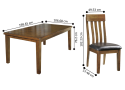 Natasia Rectangular Extensible Dining Table Set with 6 Wooden Chairs