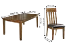 Natasia Rectangular Extendable (4 to 6 Seaters) Dining Table Set with 6 Wooden Chairs