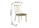 Fabric Upholstered Wooden White Dining Chair - Watsonia