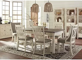 Watsonia Fabric Upholstered Wooden 6 Dining Chair