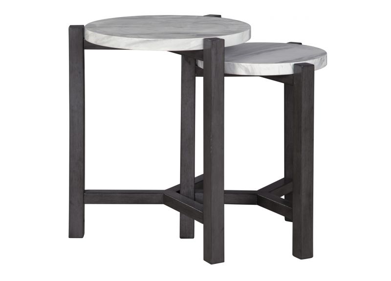 Agnes 2 Piece Round  Wooden Coffee & Side Table Set