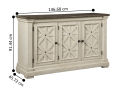 Watsonia Wooden Accent Cabinet with 3 Doors