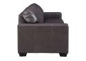 3 Seater Pull Out Queen Size Leather Sofa Bed in Grey - Coburg
