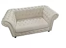 Francis Chesterfield Style Leather 2 Seater Sofa