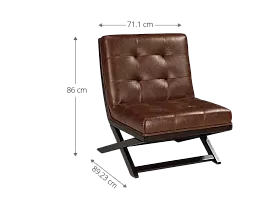 Monash Faux Leather Armless Chair