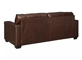 Genuine Leather 3 Seater Brown Sofa - Coburg