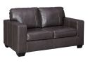 Genuine Leather 2 Seater Grey Sofa - Coburg