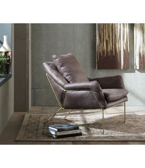 Macleod Modern Accent Chair with Arms Faux Leather