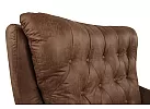 Swivel Armchair in Brown Faux Leather - Reservoir