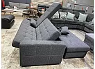 Reversible Sofa Bed with Storage Chaise and Ottoman - Prahran 3 Seater Fabric