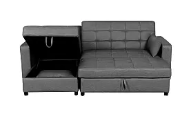 Reversible Sofa Bed with Storage Chaise and Ottoman - Prahran 3 Seater Fabric