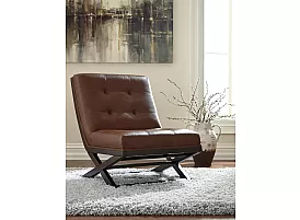 Monash Faux Leather Armless Chair