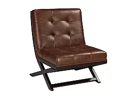 Monash Faux Leather Armless Chair