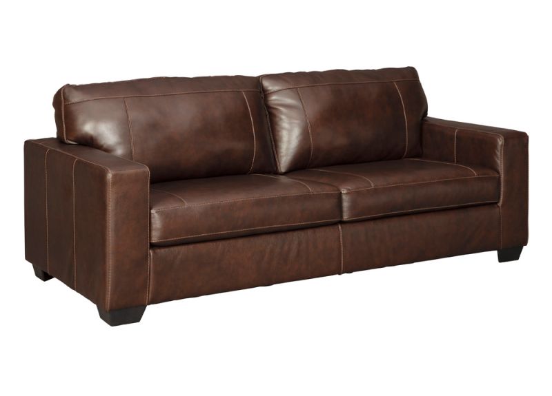 Coburg 3 Seater Brown Leather Sofa Bed, Brown Leather Sleeper Couch