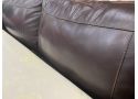 3 Seater Pull Out Queen Size Leather Sofa Bed in Brown - Coburg