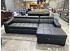 3 Seater Genuine Leather Sofa Bed with Storage and Headrest - Venus