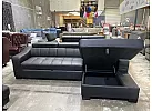 3 Seater Genuine Leather Sofa Bed with Storage and Headrest - Venus