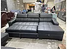 3 Seater Genuine Leather Sofa Bed with Storage and Headrest - Venus