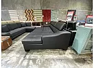 3 Seater Genuine Leather Sofa Bed with Storage and Headrest - Venus