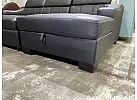 3 Seater Genuine Leather Sofa Bed with Storage and Headrest - Venus