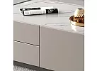 Rectangle Artificial Marble Coffee Table with 4 Drawers and Stainless Steel Legs - Sheffield