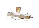 Artificial Marble Top Entertainment Unit with 4 Drawers and Golden Stainless Steel Leg for 75 Inch - Kaniva