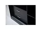 Black/ White Sliding 2 Door and 5 Drawers Modular Wardrobe - Milton