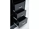 Black/ White Sliding 2 Door and 5 Drawers Modular Wardrobe - Milton