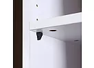 Black/ White Sliding 2 Door and 5 Drawers Modular Wardrobe - Milton