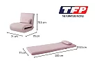 Chic Pink Convertible Single Sofa Bed -  Agnes