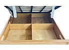 Brown Natural Marri Timber King Bed with Gas Lift and Storages - Alexandra