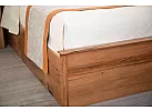 Brown Natural Marri Timber King Bed with Gas Lift and Storages - Alexandra