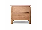 Brown Natural Marri Timber Queen Bed with Gas Lift and Storages - Alexandra