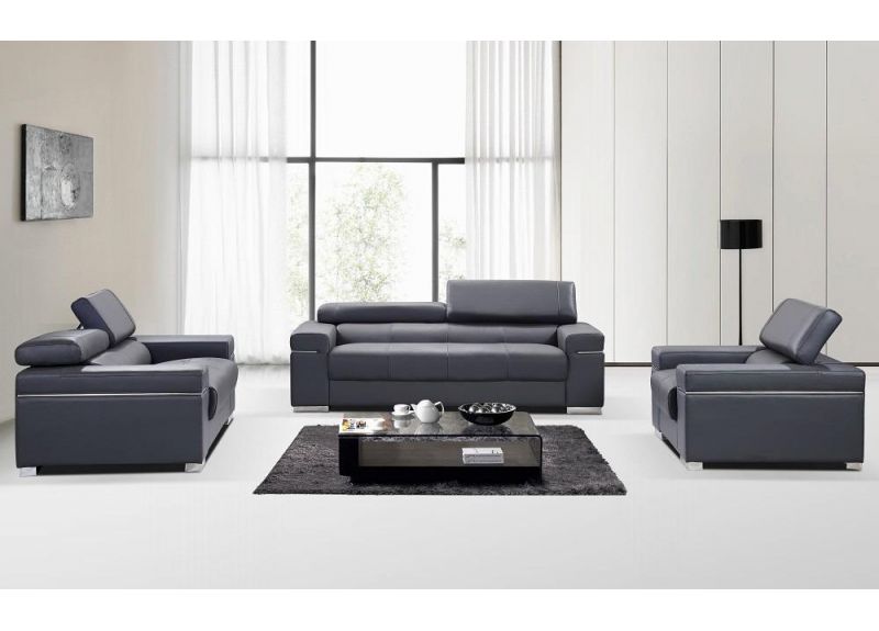 Anastasia Leather Lounge Suite Set  (3 Seater + 2 Seater + Armchair)