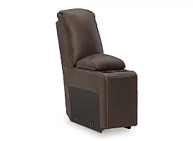 5 Seater Modular Leather Recliner Lounge with Two Consoles and Three Electric Recliners - Seaford