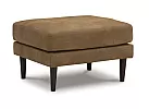 Faux Leather Ottoman with Accent Legs - Tullera