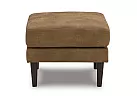 Faux Leather Ottoman with Accent Legs - Tullera