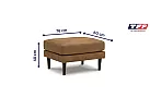 Faux Leather Ottoman with Accent Legs - Tullera