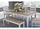 Wooden Rectangular Dining Table with Drawers and Lift Top Storage - Derby