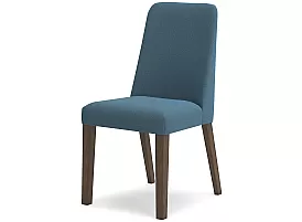 Retro Inspired Fabric Upholstered Wooden Dining Chair - Jarklin