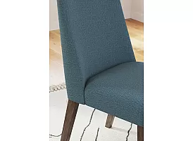 Retro Inspired Fabric Upholstered Wooden Dining Chair - Jarklin