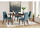 5 Piece Dining Set with Extension Dining Table (4 to 6 Seaters) and 4 Boucle Dining Chair - Jarklin