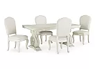 Extendable White Dining Table with Removable Leaf (6 to 10 Seaters) - Galga