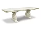 Extendable White Dining Table with Removable Leaf (6 to 10 Seaters) - Galga