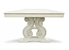 Extendable White Dining Table with Removable Leaf (6 to 10 Seaters) - Galga