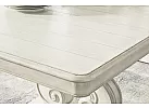 Extendable White Dining Table with Removable Leaf (6 to 10 Seaters) - Galga