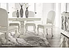 Extendable White Dining Table Set (6 to 10 Seaters) with 6 White Dining Chair - Galga